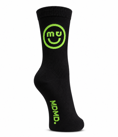Black  neon yellow smiley 3D
